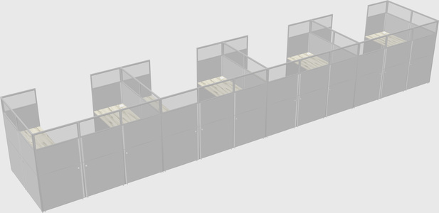 U-shaped cubicle