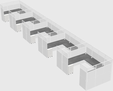 U-shaped cubicle