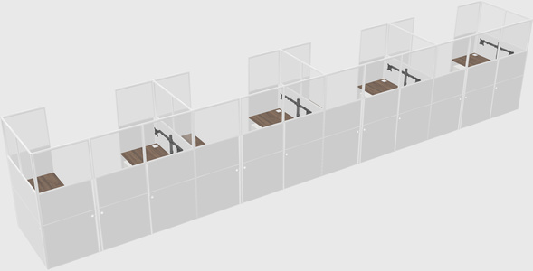 U-shaped cubicle