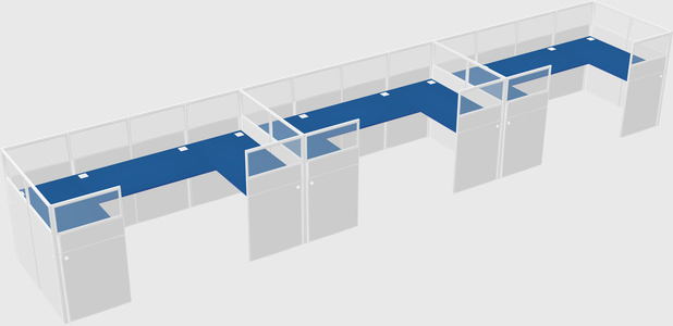 U-shaped cubicle