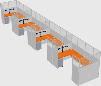 U-shaped cubicle