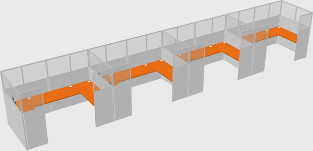 U-shaped cubicle