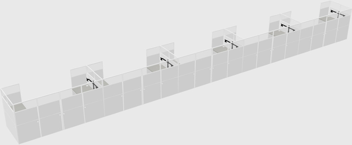 U-shaped cubicle