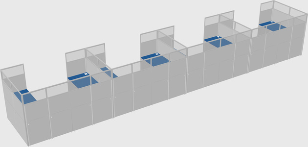Cabine en u