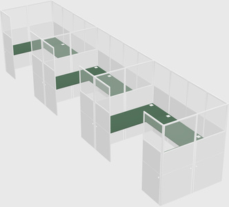U-shaped cubicle