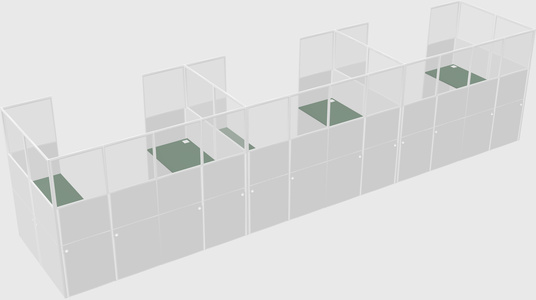 U-shaped cubicle