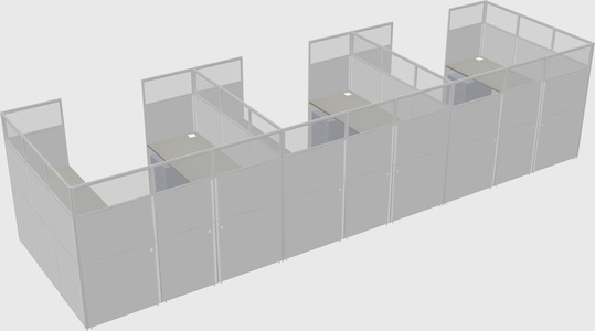 U-shaped cubicle