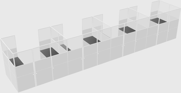 U-shaped cubicle