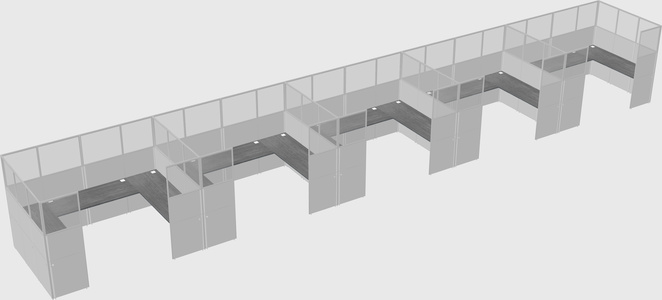 U-shaped cubicle