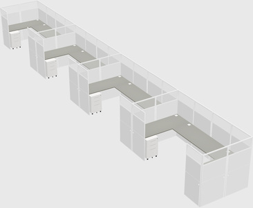 U-shaped cubicle