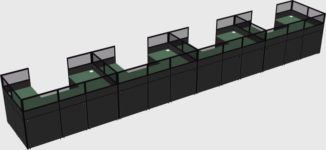 U-shaped cubicle