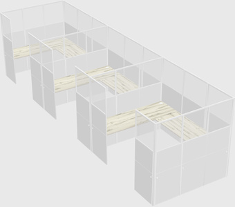 Cabine en u