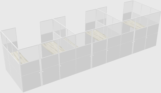 Cabine en u