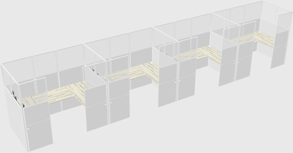 U-shaped cubicle