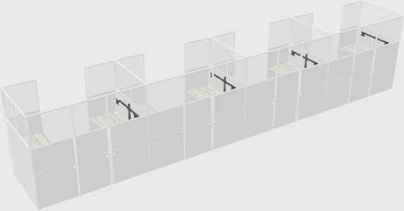 U-shaped cubicle