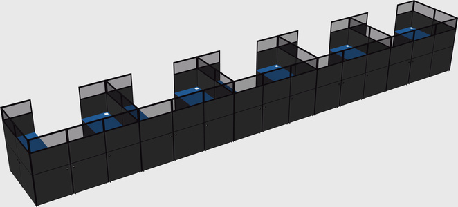 U-shaped cubicle
