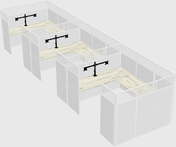 U-shaped cubicle
