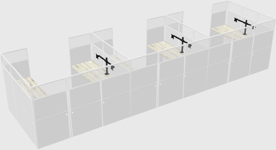U-shaped cubicle