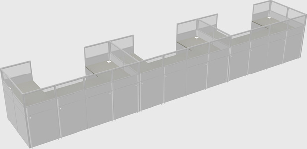 Cabine en u