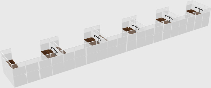 U-shaped cubicle