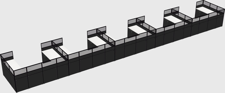 U-shaped cubicle
