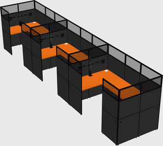 U-shaped cubicle