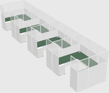 U-shaped cubicle