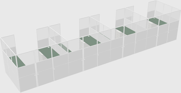 U-shaped cubicle