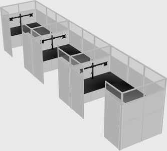 U-shaped cubicle