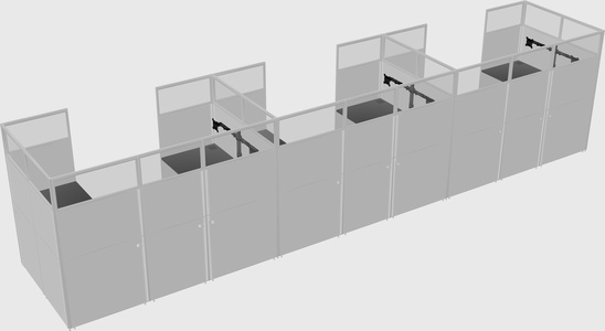 U-shaped cubicle