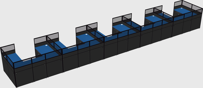U-shaped cubicle