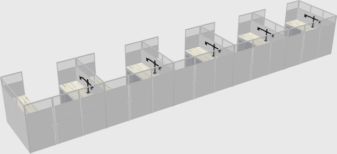 U-shaped cubicle