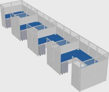 U-shaped cubicle