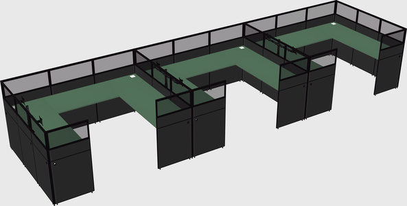 U-shaped cubicle