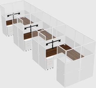 U-shaped cubicle