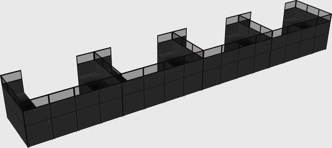 U-shaped cubicle