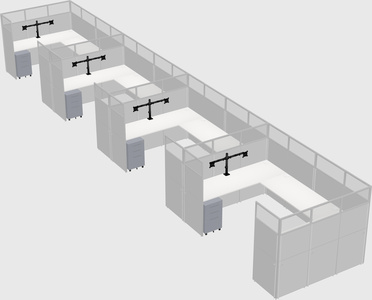 U-shaped cubicle