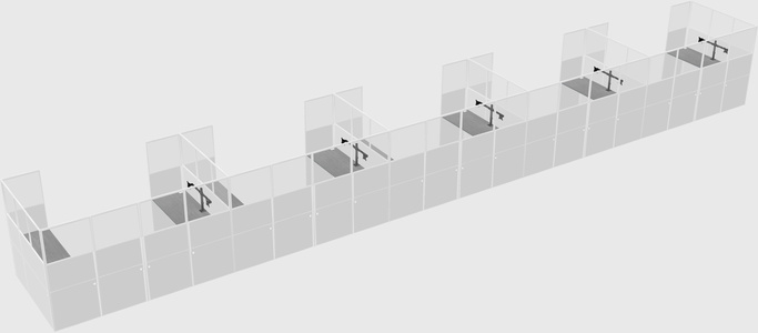 U-shaped cubicle