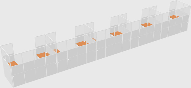 U-shaped cubicle