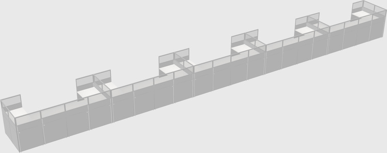 U-shaped cubicle