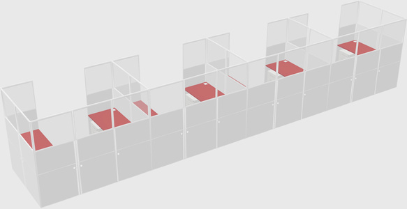 U-shaped cubicle