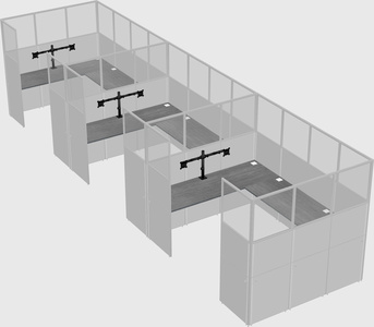 U-shaped cubicle