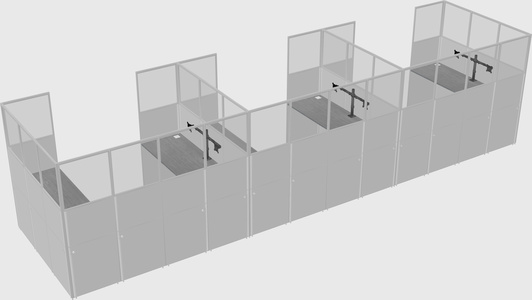 U-shaped cubicle