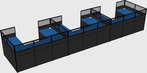 U-shaped cubicle