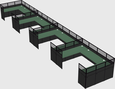 U-shaped cubicle