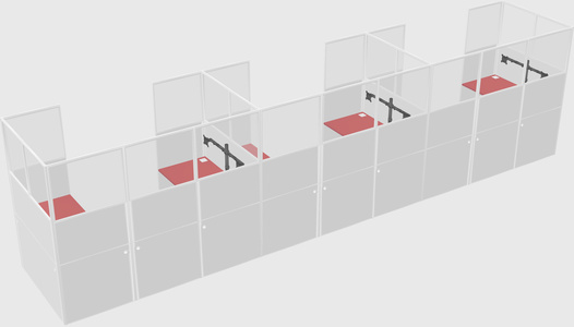 U-shaped cubicle