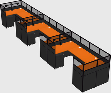 U-shaped cubicle