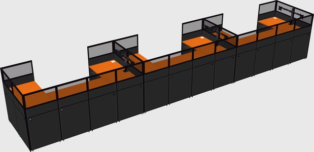 U-shaped cubicle
