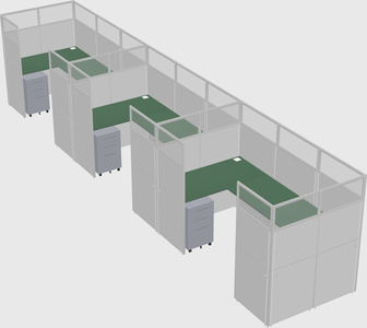 U-shaped cubicle
