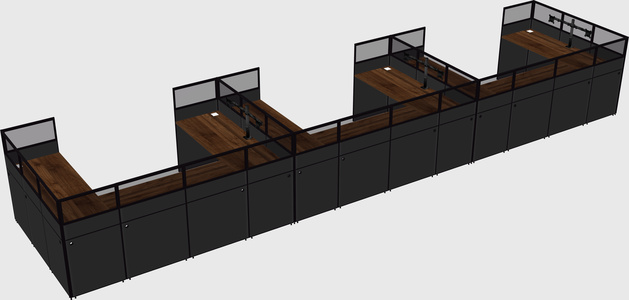 Cabine en u